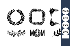 Floral Wreaths Frames Vector Elements Design Product Image 1