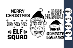 Santa Claus Face With Christmas Text Vector Product Image 1