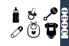 Baby Accessories Bottle Pacifier Rattle Bib Onesie Product Image 1