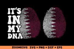 It's in my DNA Qatar Flag Fingerprint Sublimation PNG, SVG Product Image 1