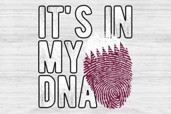 It's in my DNA Qatar Flag Fingerprint PNG Sublimation Product Image 1