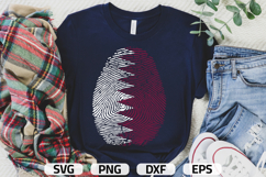 Qatar SVG | Qatar Flag Fingerprint | SVG PNG DXF EPS Product Image 1