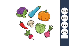 Assorted colorful vegetables including pumpkin, zucchini, ca Product Image 1