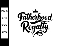 Fatherhood royalty calligraphy design with crown icon for da Product Image 1