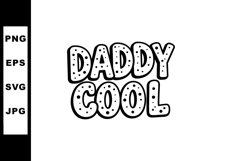 Daddy cool text design in playful hand drawn style for fathe Product Image 1