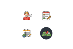 Friendly customer support agent with checklist and calendar Product Image 1