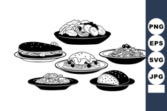 Assorted Mexican Food Plates with Tacos Burritos Enchiladas Product Image 1