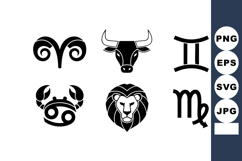 Astrology zodiac vector symbols Aries Taurus Gemini Cancer L Product Image 1