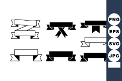 Decorative vintage ribbon banners set vector isolated on whi Product Image 1