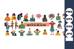Diverse people expressing emotions and mental health concept Product Image 1