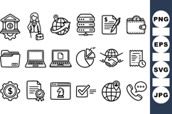 Minimalist Business Icon Collection for Corporate Use Product Image 1