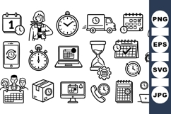 Business Time Management Icon Pack for Planners Product Image 1