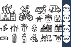 Eco Technology Icon Set for Sustainable Design Projects Product Image 1