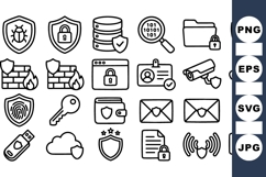 Cyber Security Vector Icon Set for Digital Protection Product Image 1