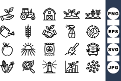 Organic Farming Vector Icon Collection Bundle Product Image 1