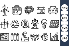 Renewable Energy Icon Bundle For Eco Projects Product Image 1