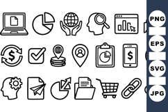 Business Icons Line Art Set For Marketing Projects Product Image 1