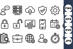 Business Technology Icon Bundle for Web and Apps Product Image 1