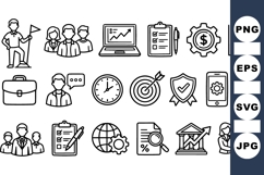 Business Line Icon Set for Corporate Projects Product Image 1