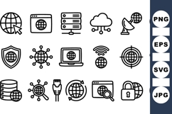 Internet Technology Network Icon Set Bundle Product Image 1