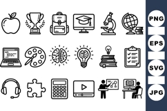Education Icon Vector Bundle for Learning Graphics Product Image 1