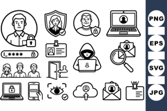 User Security Icon Bundle for Web and App Design Product Image 1