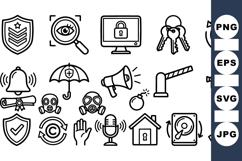 Security Icon Vector Set For Web And Apps Product Image 1