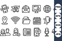 Line Style Communication Icon Bundle for Business Product Image 1