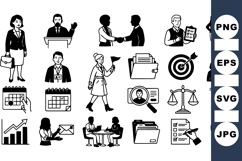 Business Office Icon Vector SVG Bundle for Projects Product Image 1