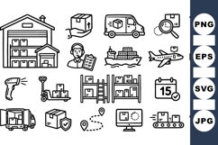 Logistics And Delivery Icon Vector Bundle For Business Product Image 1