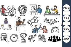 Business Meeting Icon Set for Office Projects Product Image 1