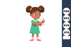 Little girl with skin rash on arm and wrist wearing green dr Product Image 1