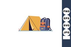 Camping tent and hiking backpack outdoor adventure gear equi Product Image 1