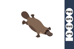 Platypus animal vector illustration showing unique Australia Product Image 1