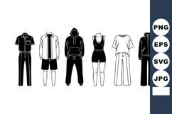 Male and Female Clothes Outfits Collection Vector Illustrati Product Image 1