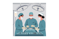 Surgical team performing operation in a sterile environment, Product Image 1