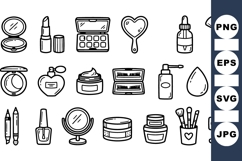 Hand Drawn Makeup Clipart Set for Beauty Designs Product Image 1
