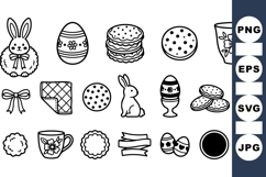 Easter Bunny And Cookie Clipart Set For Spring Crafts Product Image 1