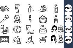 Minimalist Beauty and Skincare Icon Set Bundle Product Image 1