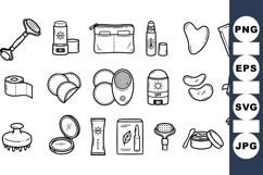 Hand Drawn Skincare Clipart Bundle For Beauty Projects Product Image 1
