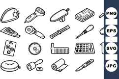 Hand Drawn Sewing Tools Clipart Collection for Crafts Product Image 1
