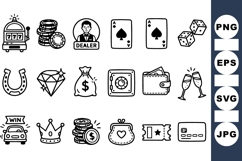 Casino Icon Vector Set for Gambling Projects Product Image 1