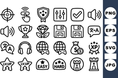 Gaming UI Icon Set for Apps and Websites Product Image 1