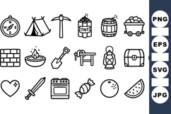 Camping Adventure Icon Set For Outdoor Projects Product Image 1