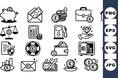 Finance Icons Clipart Collection for Business Projects Product Image 1