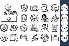 Medical Hospital Icon Clipart Bundle For Healthcare Design Product Image 1