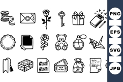 Hand Drawn Vintage Icon Clipart Set For Crafts Product Image 1