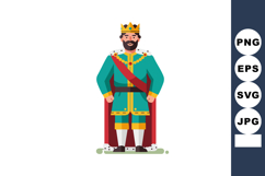 King wearing crown royal cape and medieval style clothing st Product Image 1