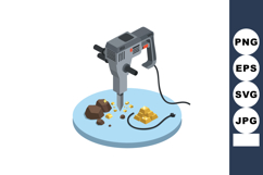 Electric jackhammer mining tool breaking rocks and extractin Product Image 1