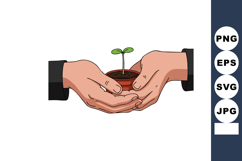 Hands Holding Small Green Plant in Pot Symbolizing Growth an Product Image 1